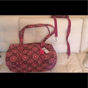 Color: Raspberry Medal, Vera Bradley small duffle,  NWT